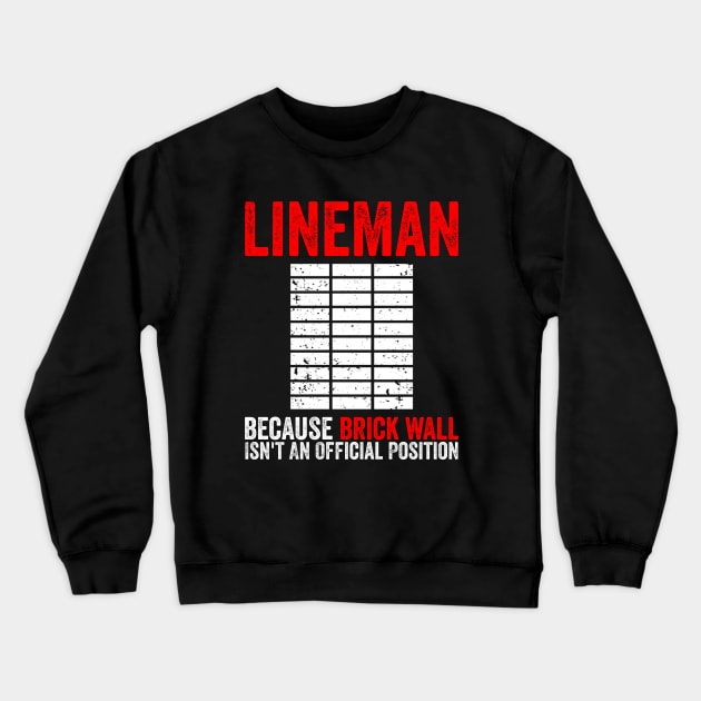 American Football Offensive Lineman Crewneck Sweatshirt by Dolde08